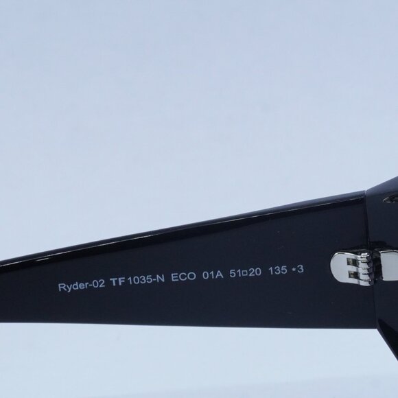 Tom Ford Ryder-02 FT1035-N 01A Sunglasses Black Square Frame, Smoke Lenses - Picture 11 of 12